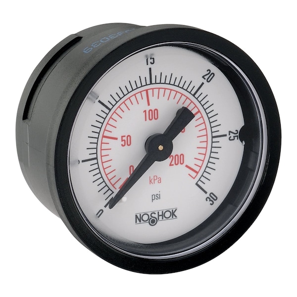 Vacuum Gauge, 4" ABS Case, Copper Alloy Internals, 30 vac/kPa, 1/4 NPT Male Bottom Conn